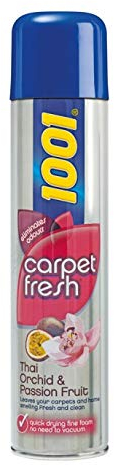 1001 Carpet Thai Orchid & Passion Fruit Shampoo 300ML Your Carpet and Home Will be Left Smelling Fresh and Clean, and with a Quick Drying fine Foam, it Means There's no Need to Vacuum.