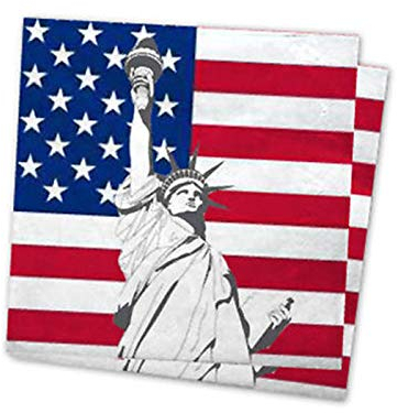 PARTY DISCOUNT Servietten USA 3 lagig 20 Stk. 33 x 33 cm