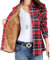 Minetom Kariert Hemd Damen Samt Warm Plaid Herbst Winter Langarm Jacke Gefüttert Plüsch Blusenshirt Hemdbluse Knöpfen Karo Blusen Stil B 36