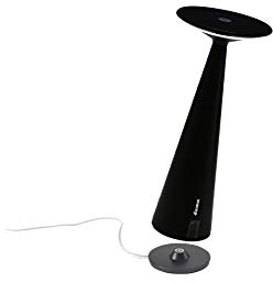 Zafferano - Dama Pro Dimmbare LED-Tischleuchte aus Aluminium, USB-Seite zum Laden von mobilen Geräten, Kontakt-Ladestation, Schutzart IP54 Indoor / Outdoor, H29cm, Stecker EU - Schwarz, ZAFDAMAPROUSB-BK