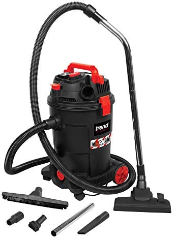 Trend T33 M-Class Professional Wet & Dry Dust Extractor, High Performance With Power Take Off, 800W, 110V, T33AL , Black