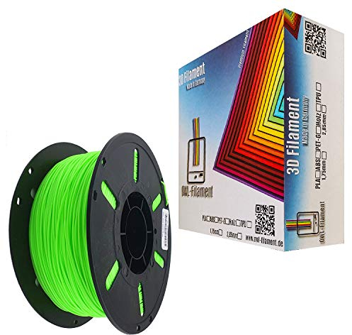 OWL-Filament 3D-Drucker PET-G 1,75mm 1kg Spule Rolle (Neon Grün)