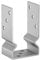 Heavy Duty PSOZ Hot Dip Galvanized Pergola Gazebo Post Base Support Shoe for 90mm Posts - Mill (91 x 150 x 60 x 4mm)
