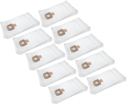 vhbw 50x sacchetto compatibile con Bosch GAS 55 M AFC Professional aspirapolvere - in microfibra, 70,2cm x 40cm, bianco
