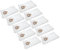 vhbw 50x sacchetto compatibile con Bosch GAS 55 M AFC Professional aspirapolvere - in microfibra, 70,2cm x 40cm, bianco