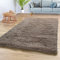 TT Home Teppich Wohnzimmer Hochflor Langflor Weich Soft Modernes Einfarbiges Design, Farbe: Beige Taupe, Größe:60x100 cm