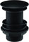 Black Unslotted Basin Waste by Arty Bathrooms - Matt Black Pop Up Brass Sink Waste - Push Button