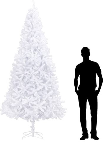 Gecheer Albero di Natale Artificiale Grande Bianco 3 m|4 m|5 m,Albero Artificiale Natale,Ablero Finto Natale,Albero Natalizia 300 cm/400 cm/500 cm