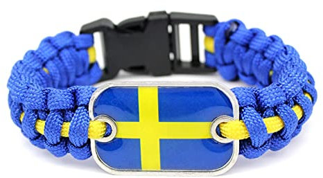 WILLWA Nationalflaggen-Armbänder for Sport-Fußballfans-Armband-Flaggen-Armband-Schmuck-Geschenke (Color : Sweden)