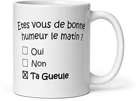 Mug Bonne humeur - Idée cadeau - Mug et Tasse original design personnalisé.