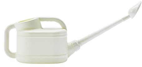 Milageto Grande annaffiatoio 4L beccuccio Lungo Durevole annaffiatoio Moderno per Piante da Appartamento Fiori da Esterno per Interni Piante Bonsai fioriera, Bianco