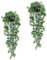 Artificial Hanging Plants – Set of 2 Decorative Fake Potted Plants for Indoor & Outdoor - Home Office Garden Shelf Wall Decoration