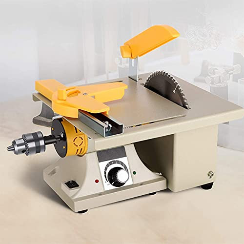 BrolEo 750W Multifunctional Table Saw, Small Jade Grinding Machine with Safety Shield,Adjustable Speed 1000-10000R/Min,Cutting Depth 40Mm, Amber Beeswax Polisher Engraving