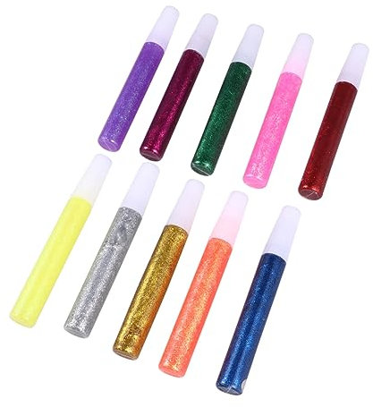 STOBOK 5sets Flicker Glue Pen Glitter Glue Pen for Painting Use Mixed Colors and Glitter Powder Function