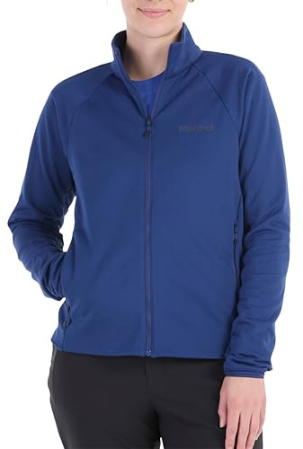 Marmot Damen Wm's Leconte Fleece Jacket, Warme Fleece-Jacke mit Reißverschluss in voller Länge, atmungsaktiv, winddichte Weste, leicht zu packen, ideal für Wandern und als Midlayer, Blue, M