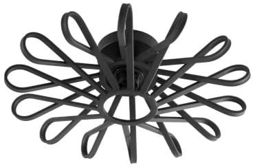 Lindby Deckenlampe Kaelen (Landhaus, Vintage Rustikal) in Schwarz aus Metall (1 flammig E27) - Deckenleuchte Lampe Wohnzimmerleuchte