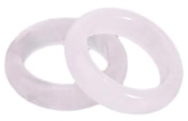 Tesselite Steinringe – Naturstein-Kreisring, rosa Quarz-Bergkristall-Ringe für die Herstellung von DIY-Anhänger-Halsketten-Schmuck, Mann und Frau, Rosenquarz, Bohrungsgröße 19 mm