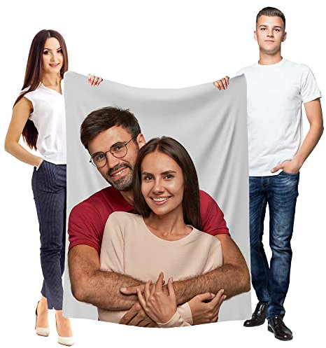 Ferocity Personalisierte Foto Decke mit Eigenem Einen Foto 70x100 cm Sofadecke; Super Weiche Extra Gemütliche Kuscheldecke für die Familie Freunde Geschwister Lustiges Geschenk; Fullprint [081]
