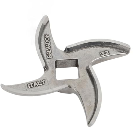 Meat Grinder Cutter Blade, Meat Grinder Cutter Blade Size 32 Stainless Steel Meat Grinder Cutter Replacement Blade Part for Grinding Accessories