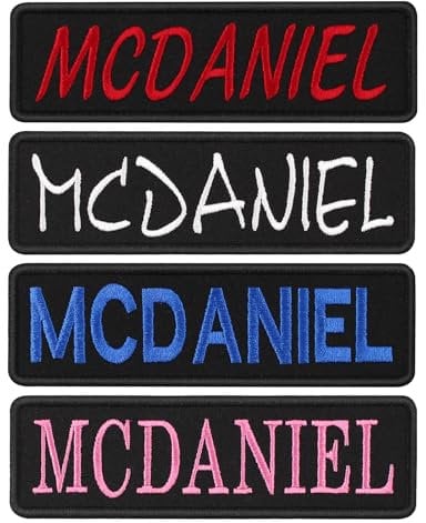 Custom name patch 2 pieces Personalized embroidery name tag, custom badge rocker patches Military Tactical patch for bags,vest,Jackets, and Work shirts iron on sew on hook and loop (name patch)