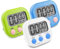 Newaner 3 Piezas Temporizador Cocina Digital con 3 Colores, Cronometro con Pantalla LCD Grande, Timer con Alarma Fuerte, Reloj Temporizador Respaldo Magnético para Estudiar Trabajar Cocina