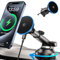 GuMosh Soporte Coche mag-Safe con 【LED Light】para la Alineación de la Noche Cargador Inalambrico i-Phone Coche para Salpicadero Ventilacion Parabrisas para i-Phone 16 15 14 13 12 Series