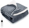 PROALLER Coperta Riscaldante Elettrica, Coperta Termica 160x130 CM Pile Sherpa in Doppia Flanella, Lavabile in Lavatrice, Timer 9 Ore e 10 Impostazioni Di Calore