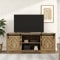 MSMOK Mueble de TV grande, 150 x 40 x 60 cm, soporte para TV, aparador, centro de entretenimiento con 2 puertas correderas clásicas, estantes ajustables para salón, comedor, casa de campo, diseño