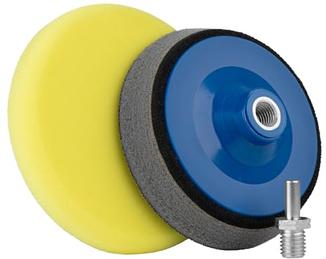 CLEANOFANT Polierset für Akkuschrauber Bohrmaschine Poliermaschine | Set mit Polieraufsatz Polierteller Polierpad für Wohnwagen Wohnmobil Caravan