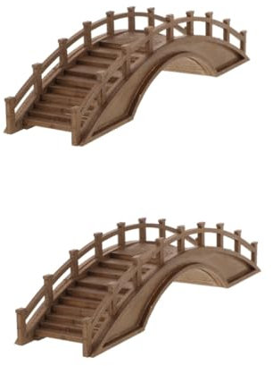 STOBAZA 2stücke Miniatur Brücke Aus Holz Für Mikroszenen Dekorative Gartenbrücke Für Bonsai Teich Und Miniaturlandschaften Robustes Natürliches Material Vielseitig Einsetzbar Leicht