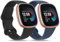 AK 2 Pack Bracelet pour Fitbit Versa 4/Sense 2/Fitibit Versa 3/Sense pour Femmes Hommes,Bracelet de Remplacement Réglable pour Fitbit Versa 4/Sense 2/Versa 3/Sense (Noir/Bleu, Large)
