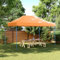Tidyard Partyzelt Faltbar Pop-Up Faltzelt Pavillon Gartenzelt Gartenpavillon Hochzeitszelt Faltpavillon Orange 440x292x315 cm für Terrasse und Festival