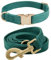YUDOTE Hundehalsband und Leine Set Groß, Weiche Reizfreie Cord-Halsband-Leine Passende Combo für Den Täglichen Spaziergang, Grün