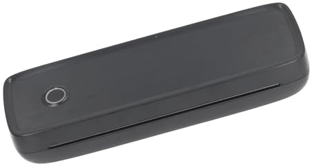 Denash Tragbarer A4-Drucker, Bluetooth-Drucker mit 200 DPI Auflösung, Kleiner Drucker, Mobile, Geräuscharme, Tintenlose Druckmaschine, Schwarz