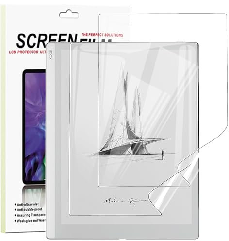 KUSINHOKA Schutzfolie für Boox Go 10.3 Zoll, 2 Stück [Anti-Kratzen] Weiche PET Anti-Fingerabdruck Folie, HD Clear [Hohe Empfindlichkeit] Displayschutzfolie für Onyx Boox Tablet Go
