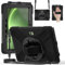 Case for Samsung Galaxy Tab Active5 Pro 2025 10.1 inch, Shockproof With Screen Protector Wristband Pen Bag Shoulder Strap Black