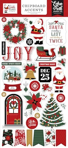 Santa Claus 6x13 Chipboard Accents