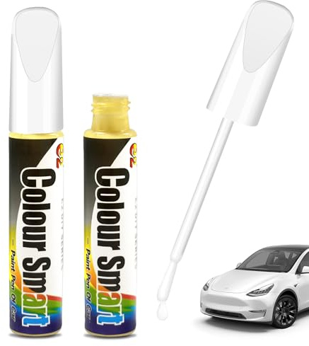 Bellanova Pintura para Coche 12 ml × 2 Blanco Brillante | Rotulador para Reparar Arañazos, Desconchones y Pequeños Daños de Carrocería
