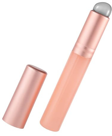 Round Head Makeup Brushes with Caps for Concealer Silicone Lip Brush for Lipstick Concealer Lipstick Applicator Silicone Lip with Covers