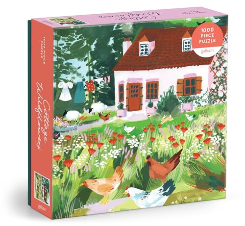 Galison Cottage Wildflowers – 1000 Piece Jigsaw Puzzle Featuring Beautiful Artwork Of English Country Living