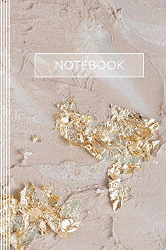 Notebook: Music Composition Journal For Girls Women - Blank Musician Sheet Paper Book 6x9- 11 Staves Staff Manuscript Notation Journal - Abstract Blush Pastel Cream Beige Rose Gold Art