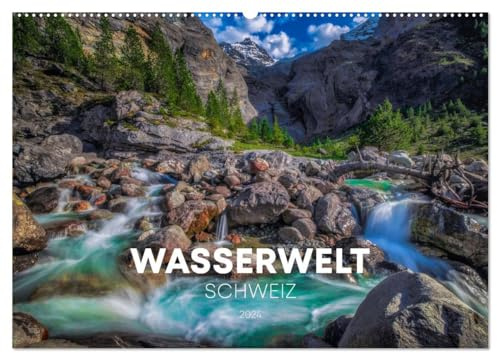 Wasserwelt Schweiz (Wandkalender 2026 DIN A2 quer), CALVENDO Monatskalender: Landschaftsfotokalender mit den schönsten und beeindruckendsten Wasserlandschaften der Schweiz. (CALVENDO Natur)