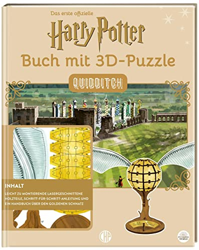 Harry Potter - Quidditch - Das offizielle Buch mit 3D-Puzzle Fan-Art: Buch mit hochwertigem Harry Potter Schnatz-Figuren-Holzbau-Set