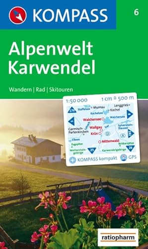 Alpenwelt Karwendel: Walchensee, Wallgau, Krün. Wander-, Bike- und Skitourenkarte. GPS-genau. 1:50.000