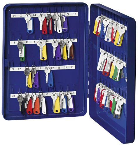 WEDO Schlusselschrank mit 70 Schlusselhaken in blau