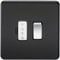 Knightsbridge SF6300MB Screwless 13 A Switched Fused Spur Unit, Matt Black with Chrome Rocker