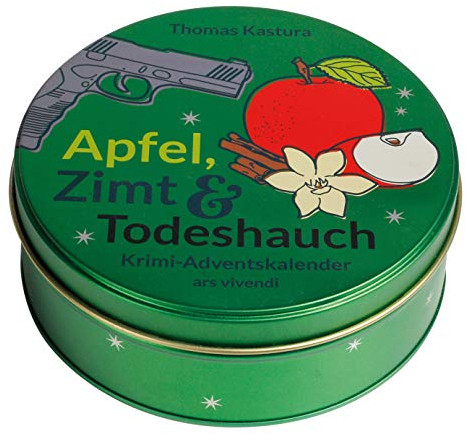 Apfel, Zimt und Todeshauch - Krimi-Adventskalender - Adventskalender mit 24 Karten zum Aufhängen in Blechdose - Mit einer Geschichte von Thomas Kastura