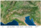 Satellitenbildkarte Die Alpen