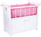 small foot Puppenbett mit Schrank aus Holz, Bettwäsche und Bettumrandung, ab 3 Jahren, 2875, Weiß Rosa