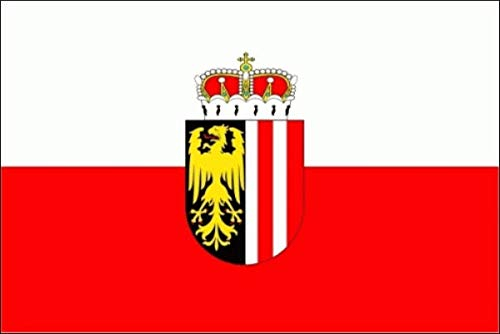 flaggenmeer® Flagge Oberösterreich mit Wappen 80 g/m² ca. 90 x 150 cm